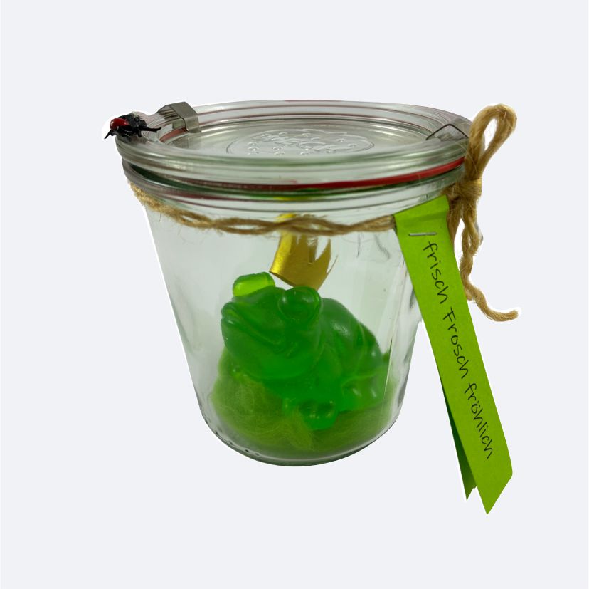 Frosch im Glas
